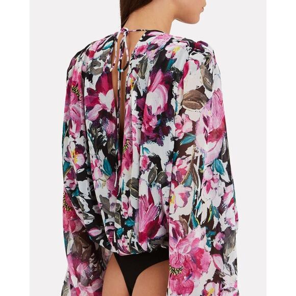 RONNY KOBO Mika Floral Crepe Bodysuit - Small - Picture 3 of 6